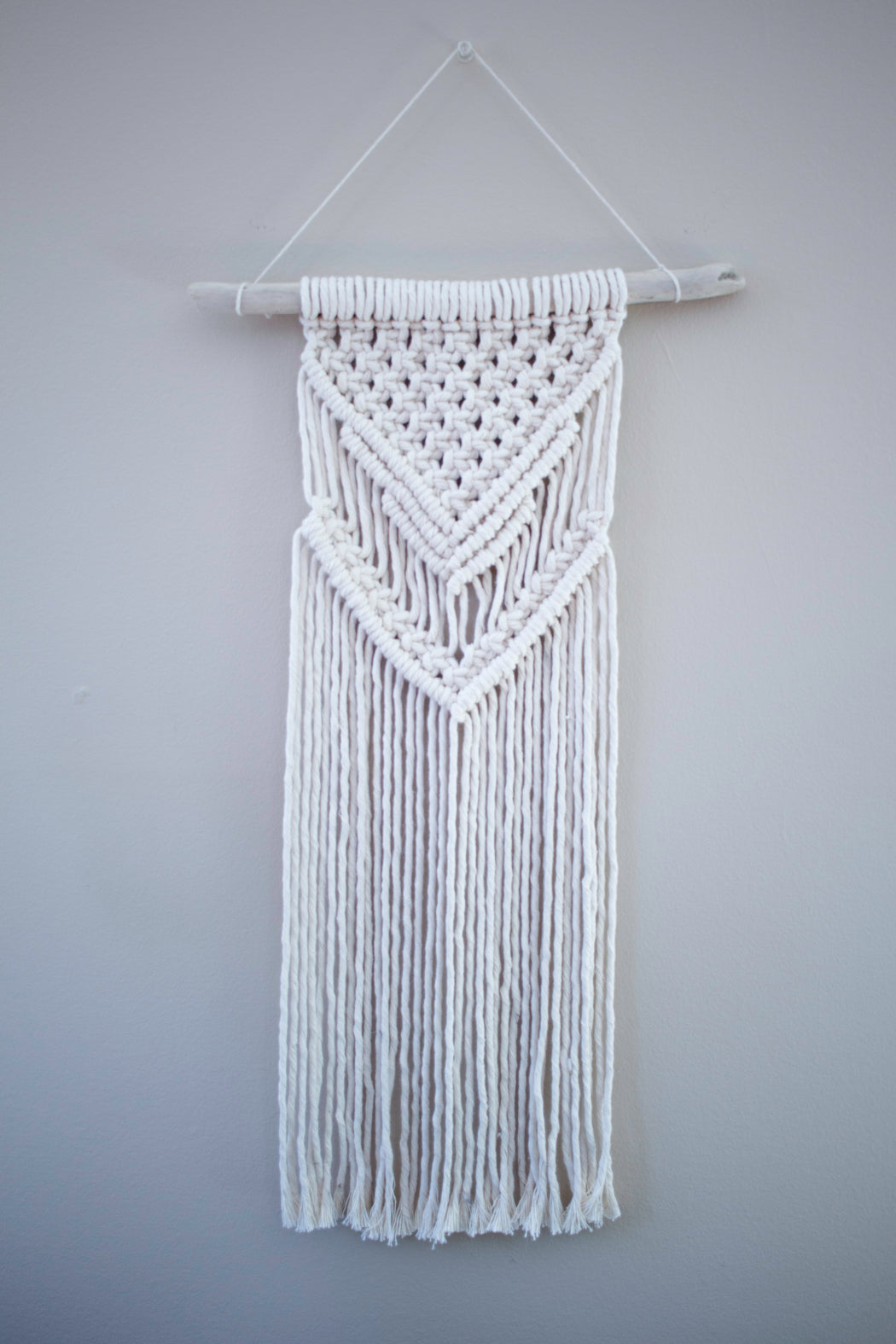 Small Macrame Wall Hanging with 100% Cotton Rope