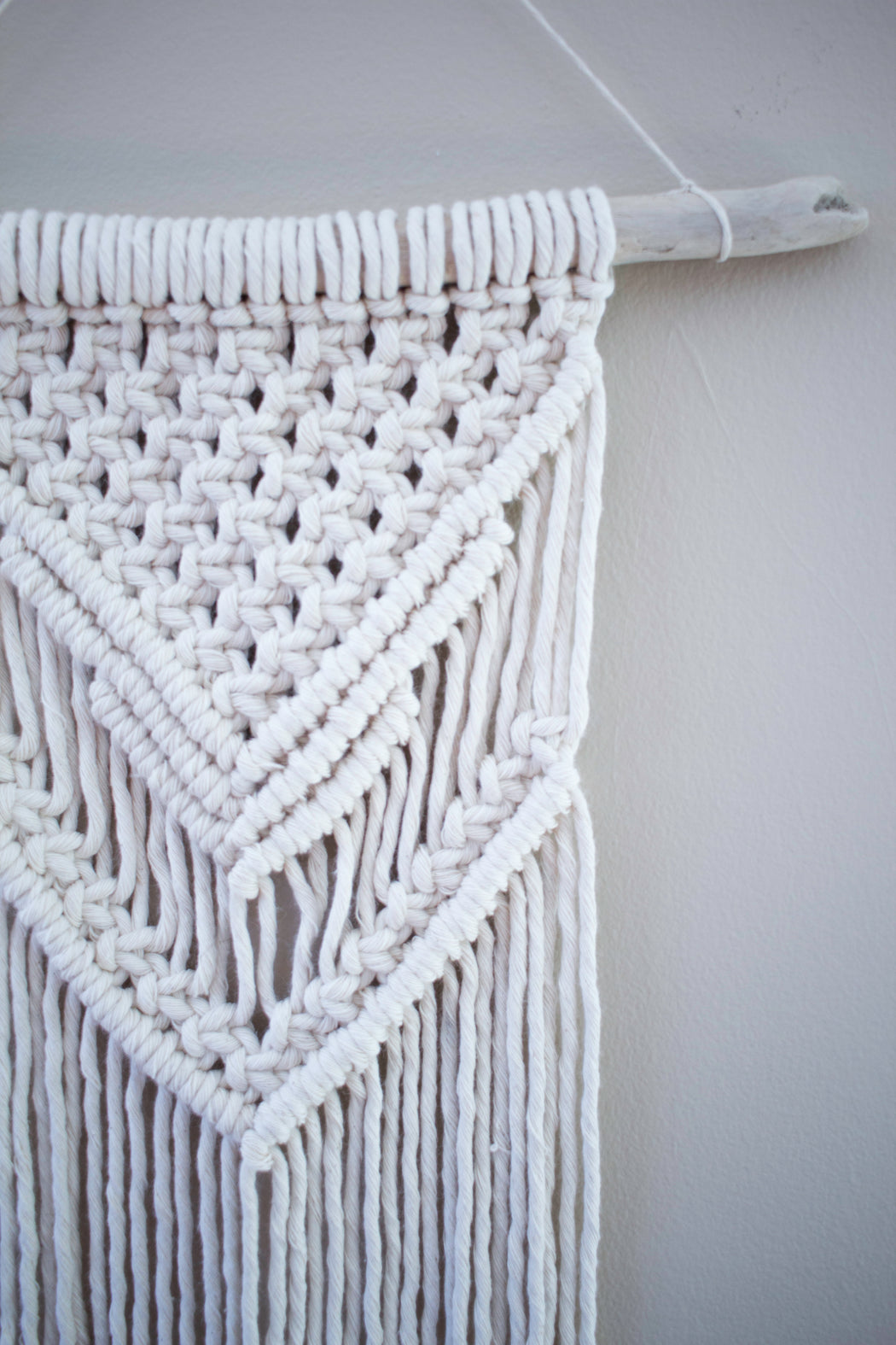 Small Macrame Wall Hanging with 100% Cotton Rope