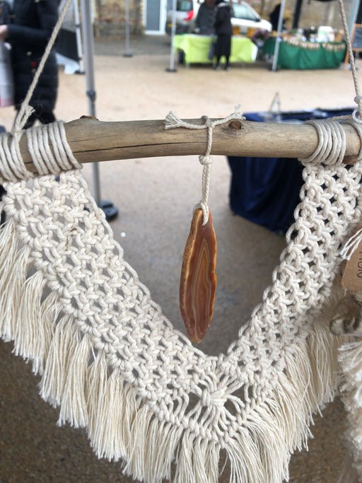 Half macrame hanger